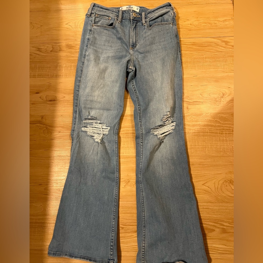 Distressed Hollister Bootcut Jeans